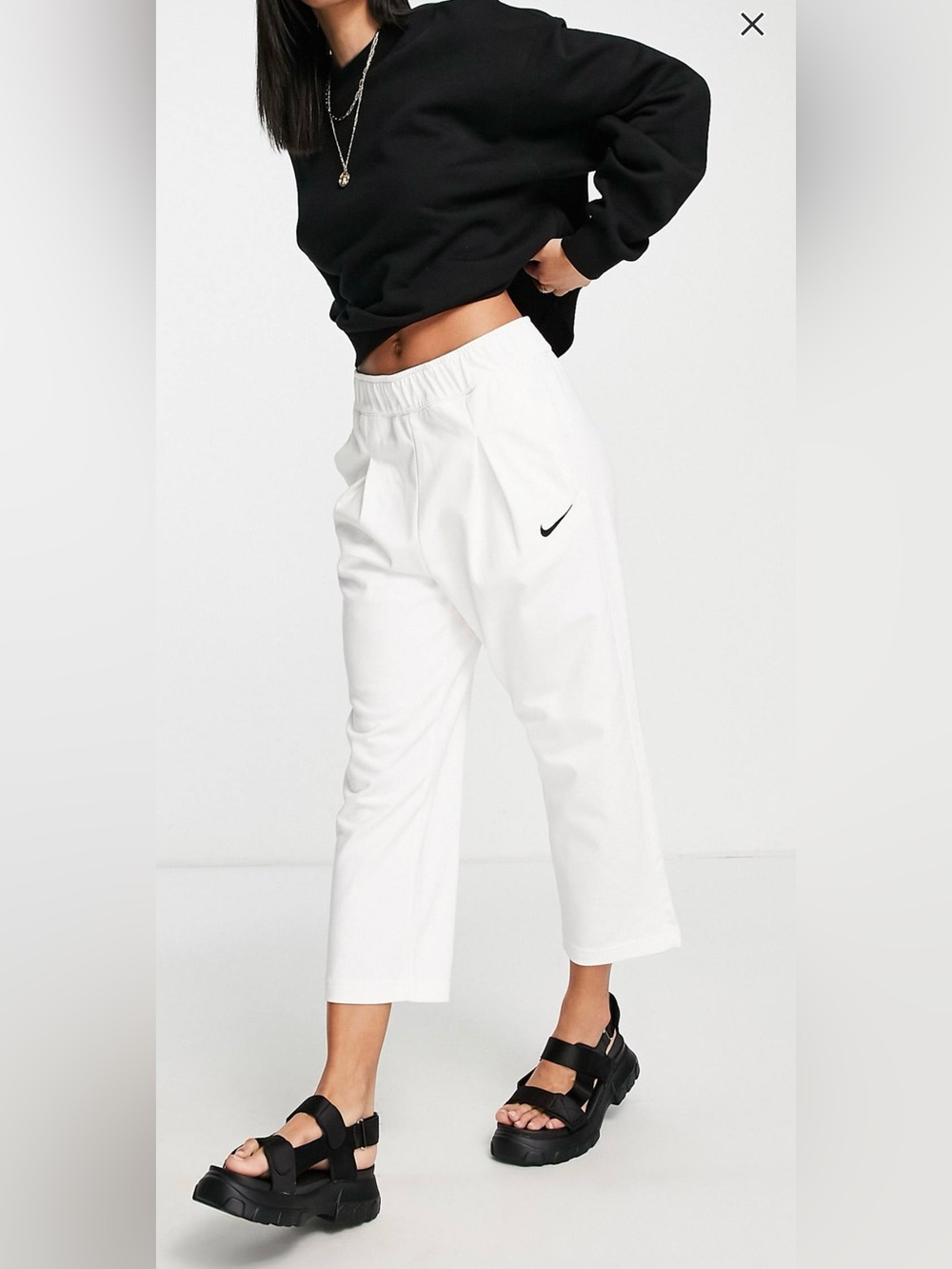 Nike plus size off white ecru jersey Capri pants size XXL / 20